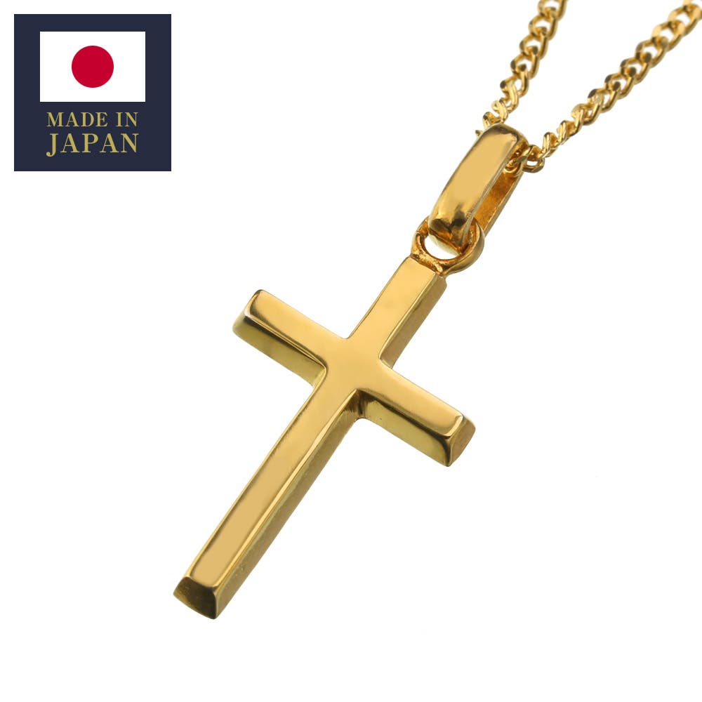 シルバー925ネックレスゴールドコーティングシルバークロス