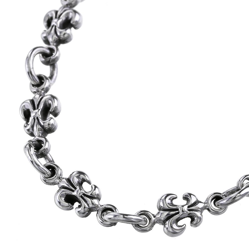 50cmミニリリーフレアリンクチェーンネックレスシルバー925