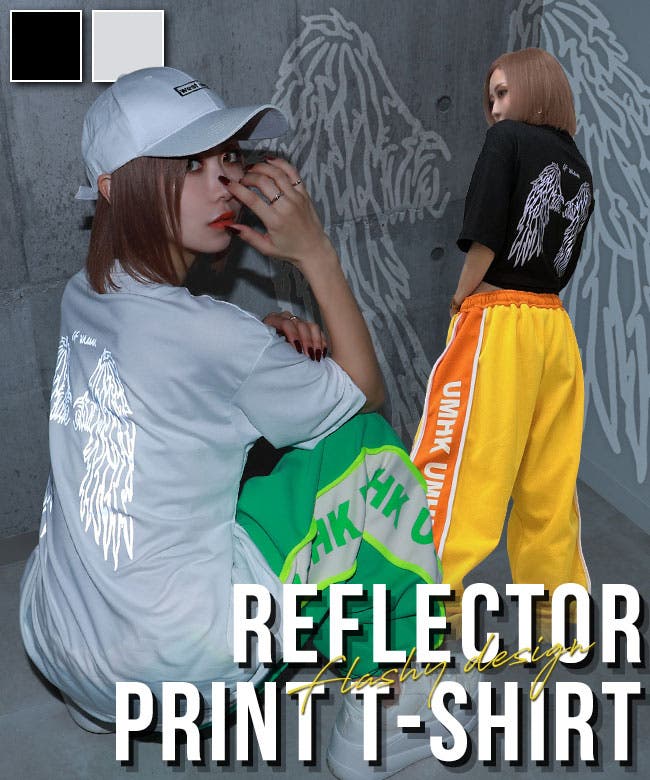 完売品 新品タグ付 リフレクティブロゴウインドクルーネック プルオーバー 黒 Ｌ リフレクタープリントTシャツ【ちゃんかお着用】[品番：BCQW1876756