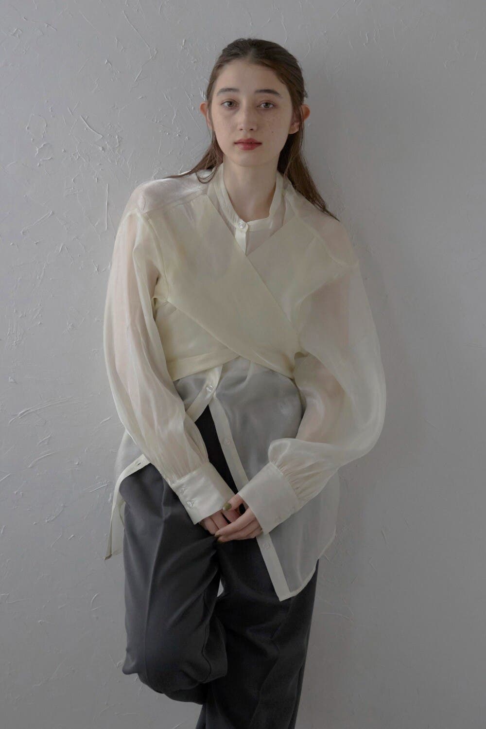 cross design blouse / 変形ブラウス 77-004671[品番：BLEW0010033