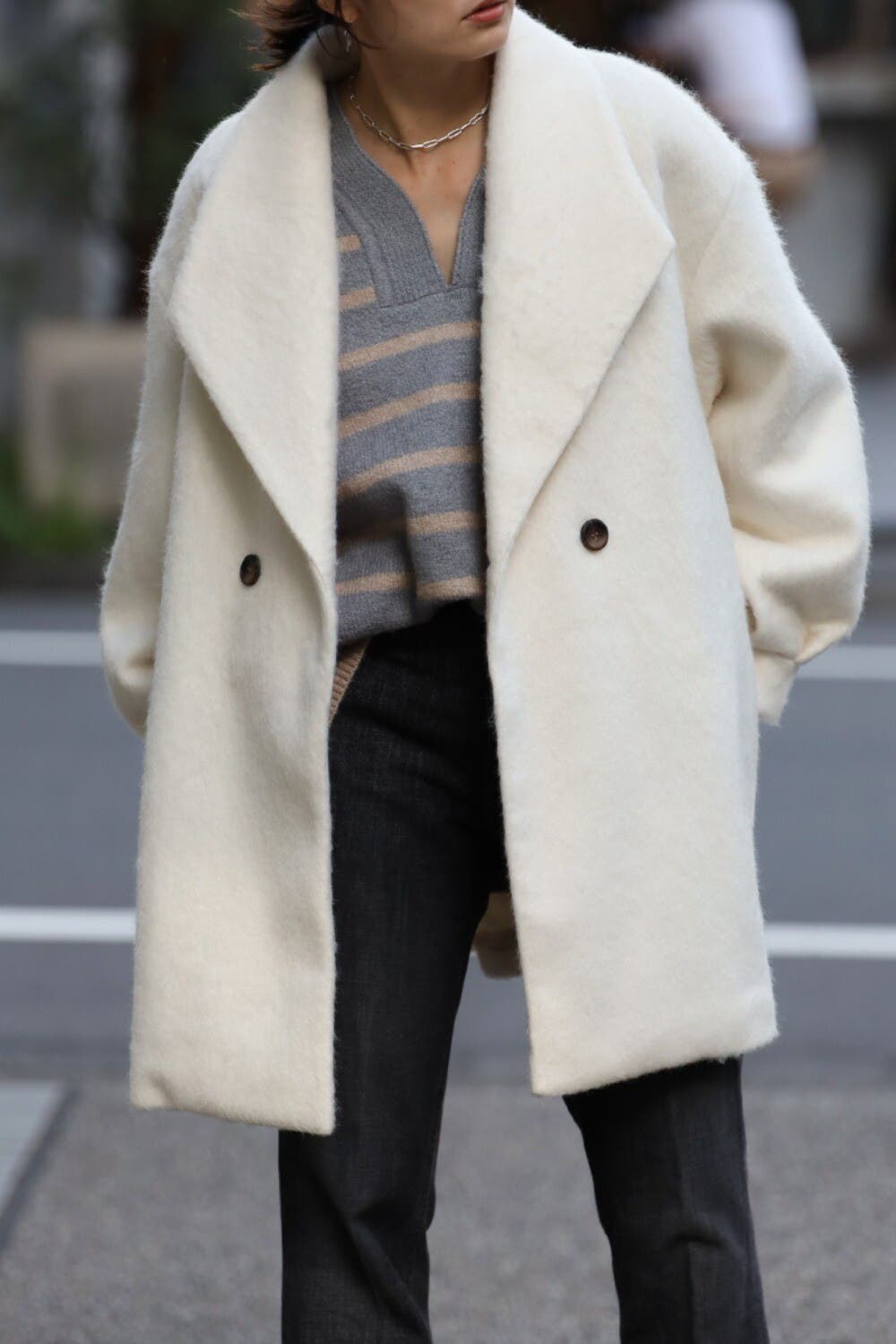 ニットシャギーミドルコート 88-003583/88-002569[品番：BLEW0008760