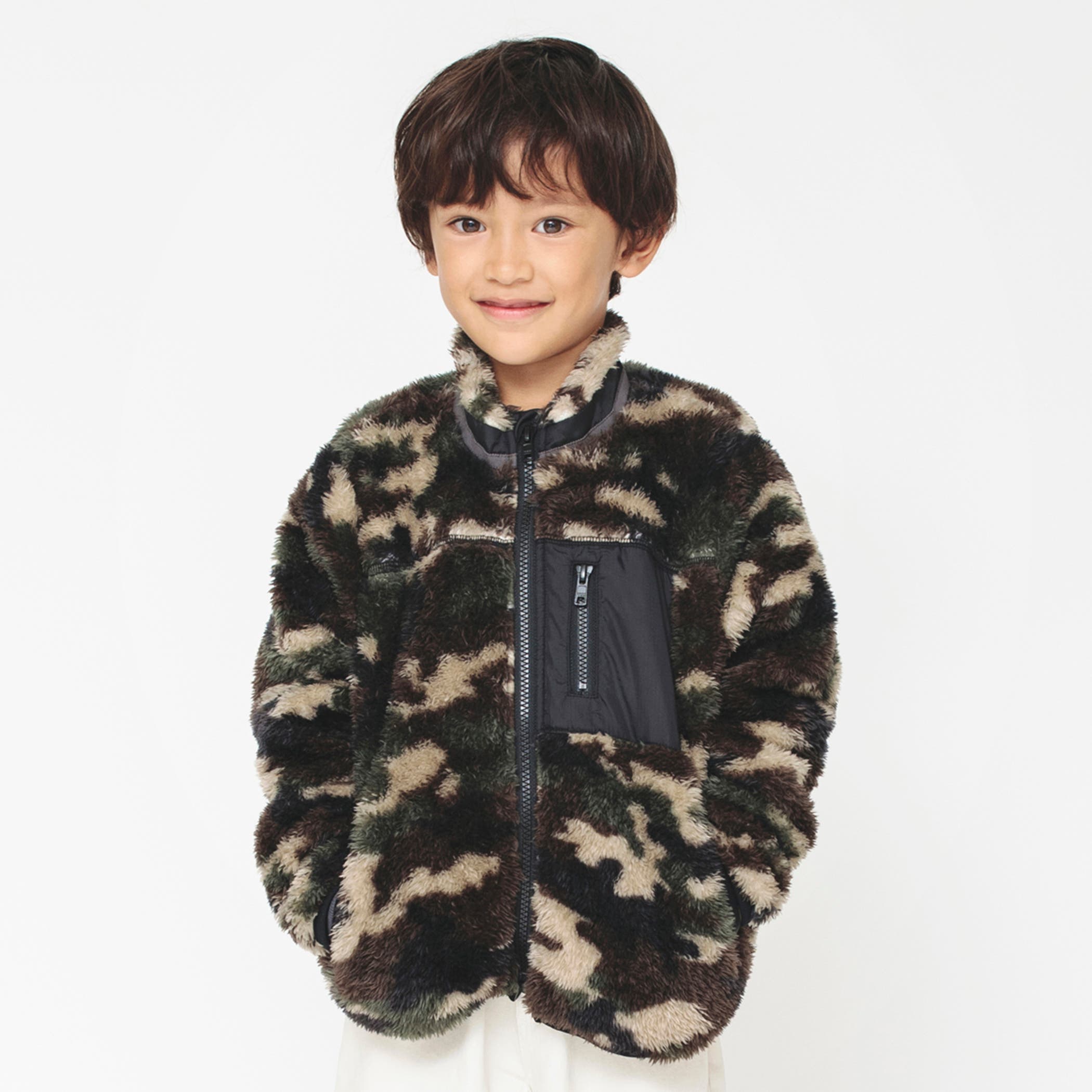 やわらか】ボアジャケット 子供服 キッズ[品番：BRSK0002981