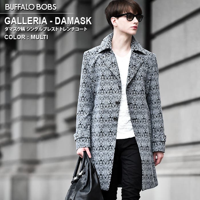 DUOMO-DAMASKドゥオ－モ-ダマスク　ダマスク柄 トレンチ コート未使用 DUOMO DAMASKダマスク柄 トレンチ[品番：BFLM0000506]｜BUFFALO