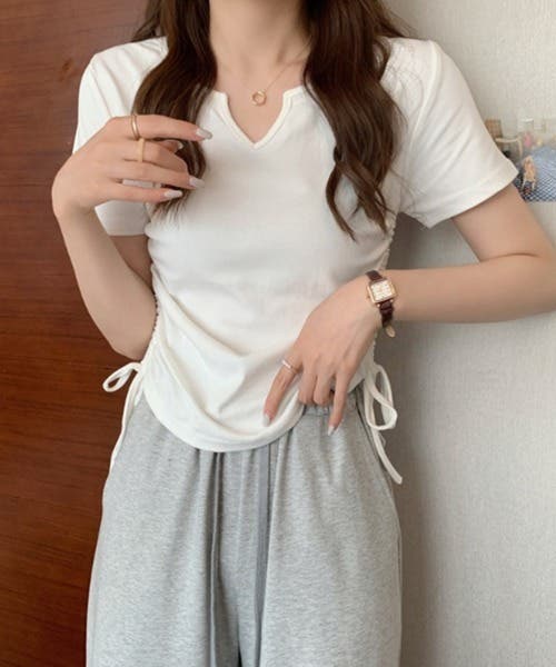 tシャツ サイドシャーリング ノースリーブカットソー レディース UNITED ARROWS tシャツ サイドシャーリング ノースリーブ