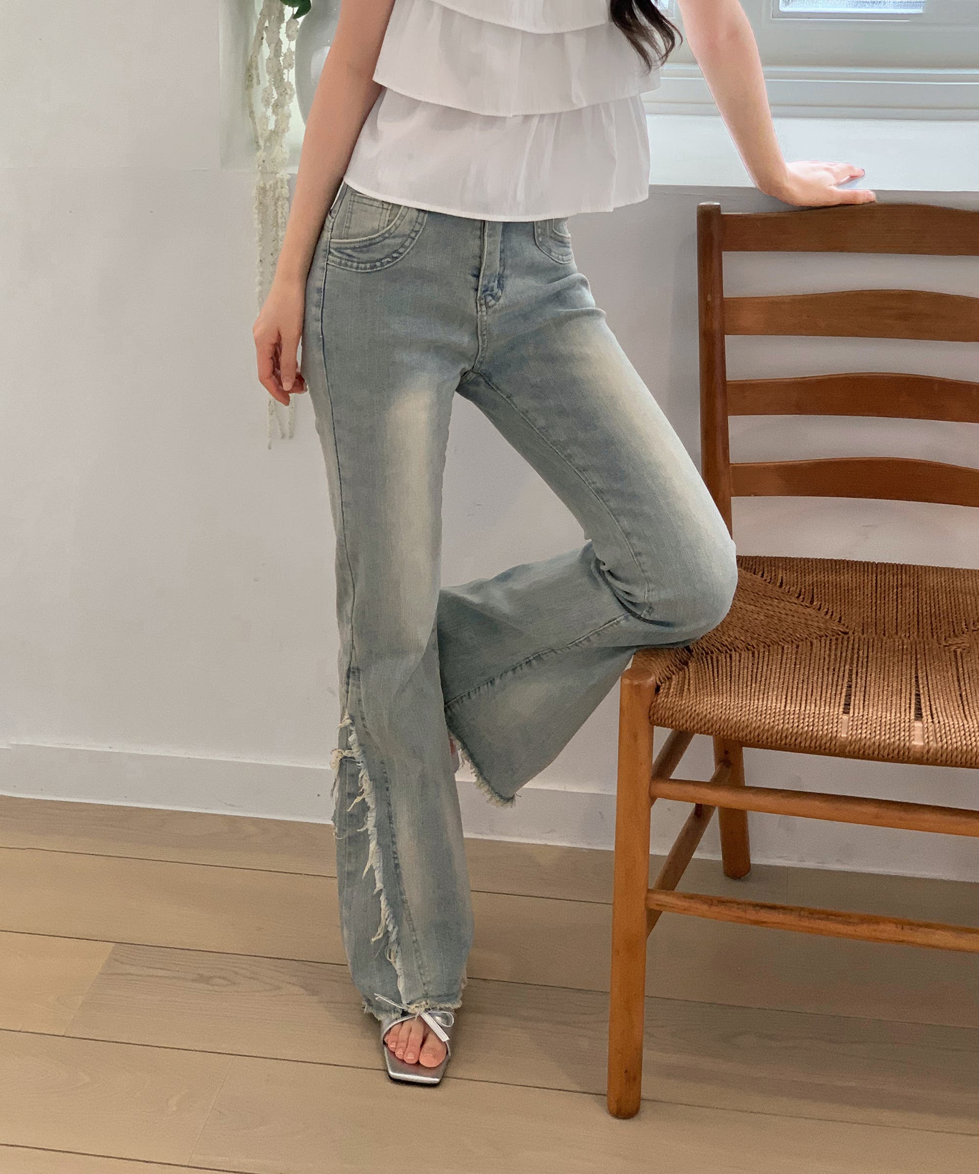 SCULPTOR ブーツカットデニム Double Waist Boots Cut Denim Mid Blue – SCULPTOR JAPAN