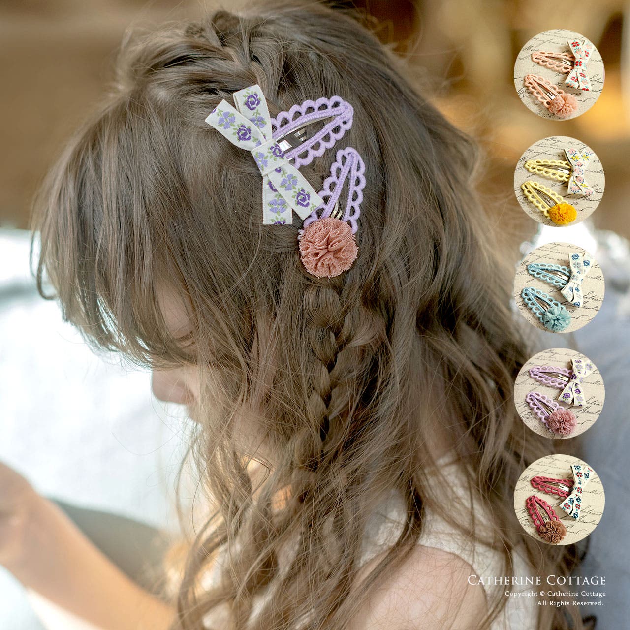 ハンドメイド　骨のヘアピン　ファー付き ハンドメイド 骨のヘアピン ファー付き