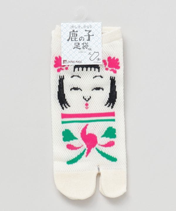 カヤ】こけし鹿の子足袋型くつ下（23-25cm）[品番：ACNW0025136