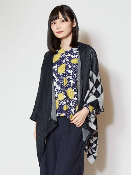 紋色羽織り ビッグシルエットニットカーディガン（グレー） カヤ カーディガン 「カヤ」-attakee- 紋色羽織り ビッグシルエット