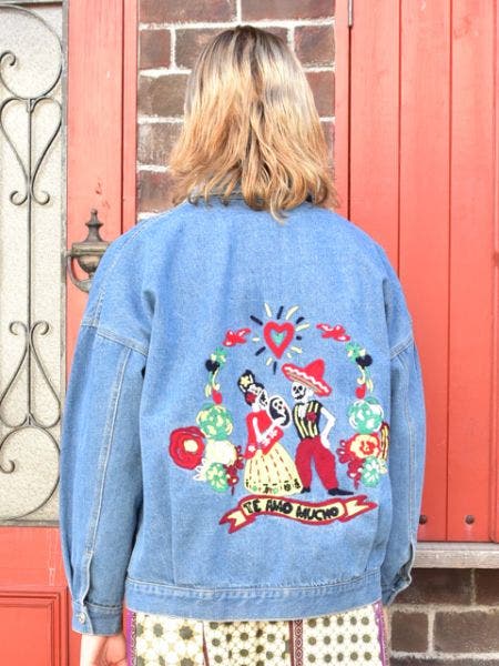 ネペンテス✖️オタカラコラボデニムジャケット 刺繍入りCAMP