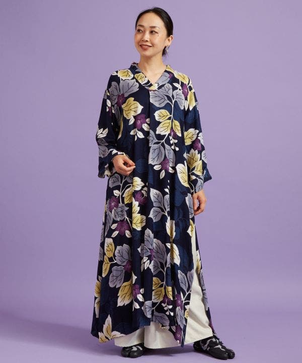 カヤ】りんどう着物風ワンピース[品番：ACNW0016184]｜アミナ