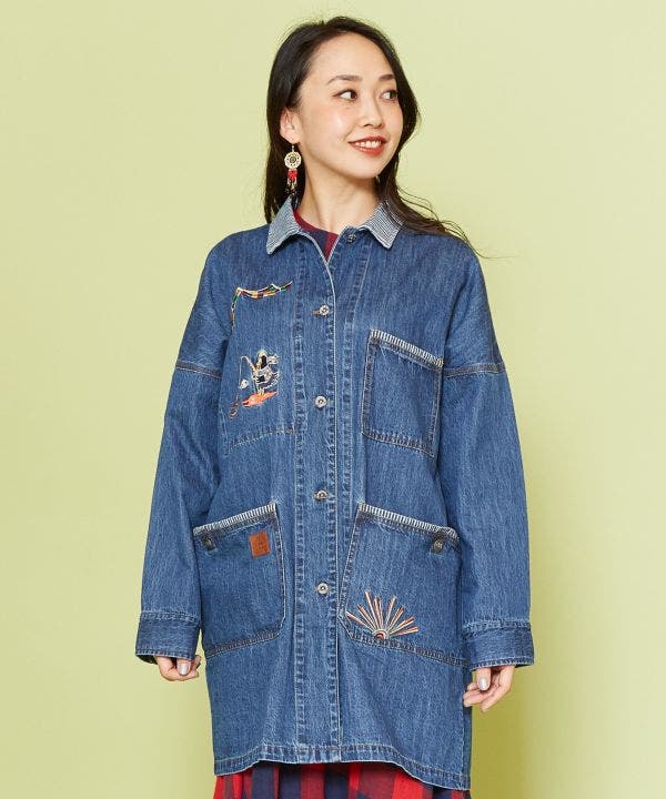 チャイハネ】grn×Amina ワークスMEN'Sジャケット インディゴ