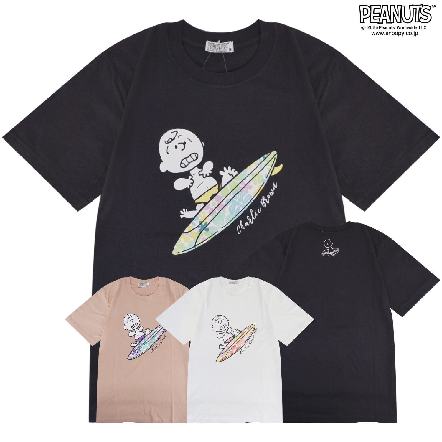 スヌーピー チャーリーブラウン Tシャツ(M) ホワイト アパレル 日本製 SNOOPY スヌーピー チャーリーブラウン Tシャツ(M) ホワイト アパレル 日本製