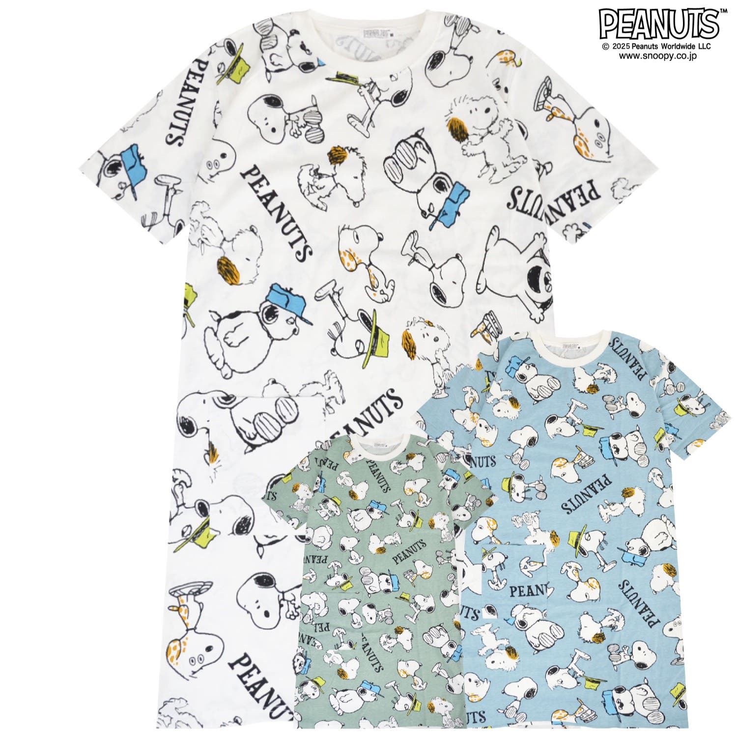 45R Peanuts コラボ 裏毛 フーディーポンチョ パーカー ブルー F