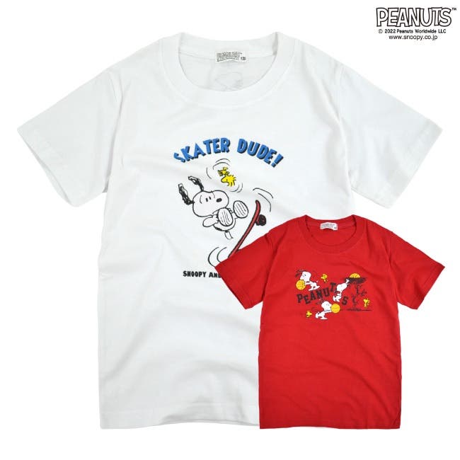 スヌーピー SNOOPY 子ども プリント Tシャツ[品番：YSDW0001431