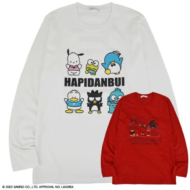 はぴだんぶい プリント 長袖 Tシャツ 春秋[品番：YSDW0002817