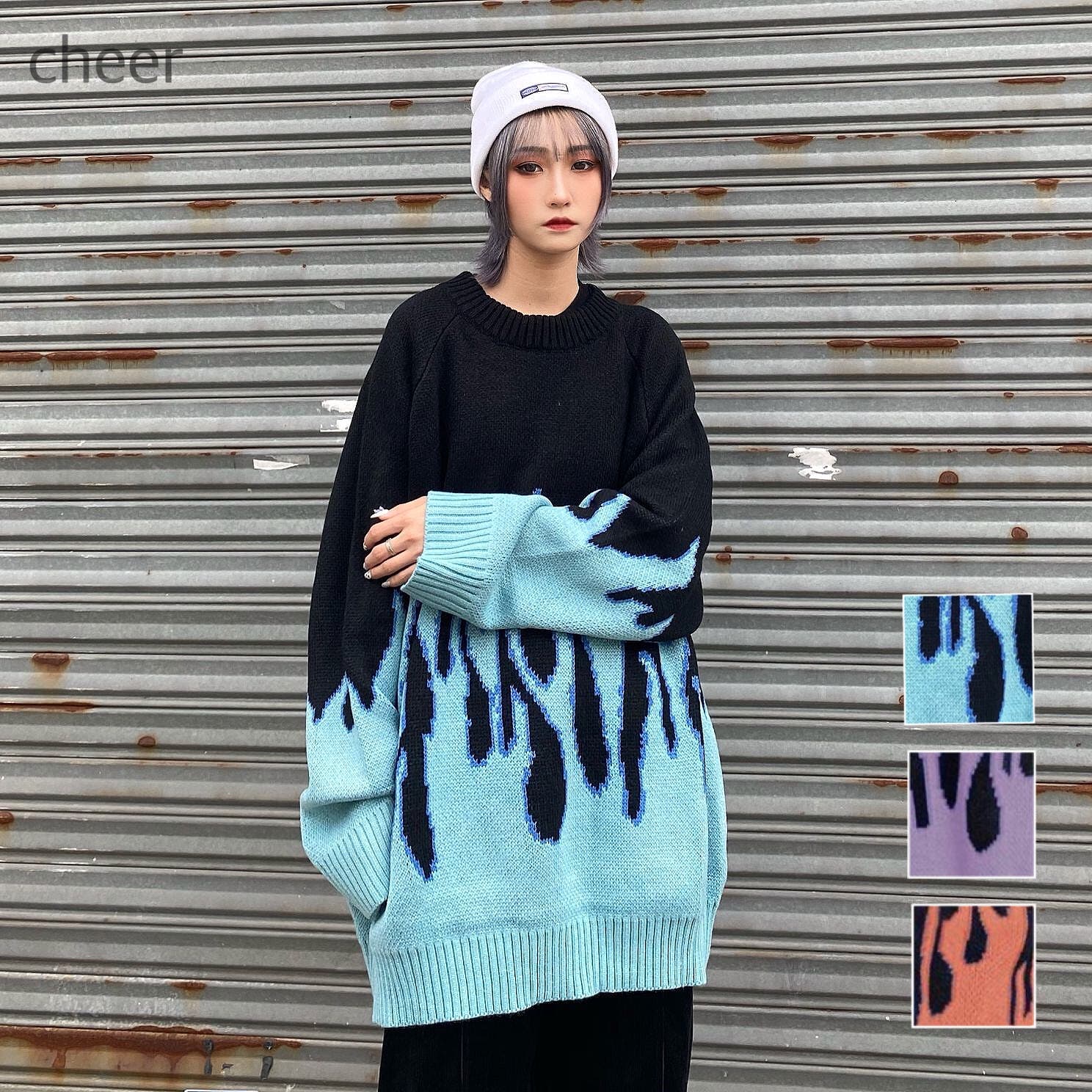 フレイム柄ニット 秋 冬[品番：CROW0000982]｜CHEER【WOMEN】（チアー