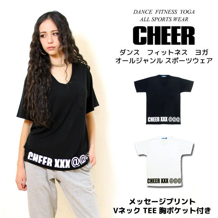 CHEER Tシャツ【CHEER】[チアー] 裾プリント[品番：CROW0000154