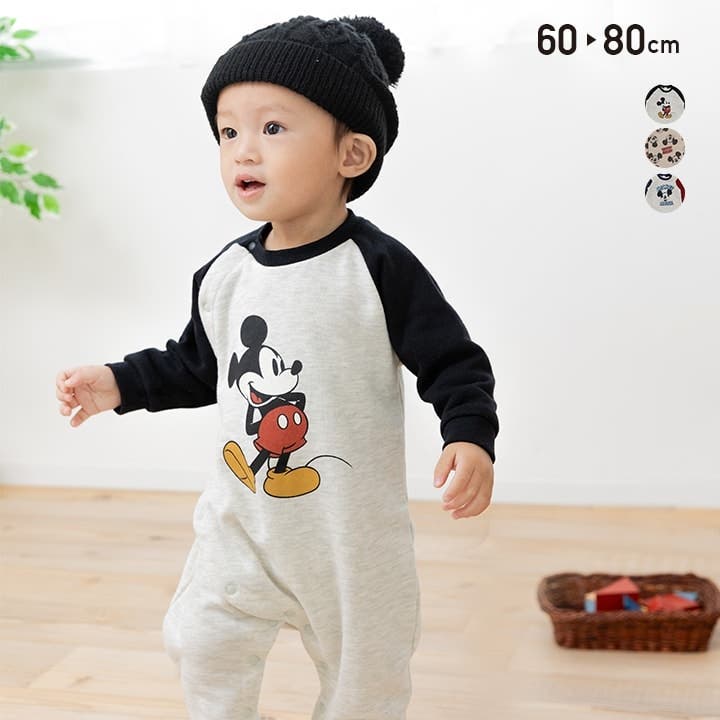 ミッキーマウス カバーオール ロンパース[品番：HU000004291]｜chil2