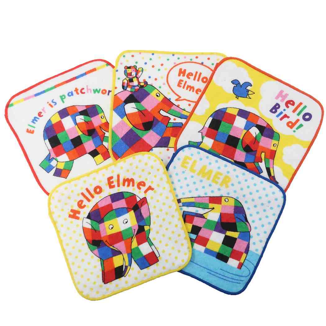 ぞうのエルマー ミニタオル ハンカチタオル[品番：BREW0044830