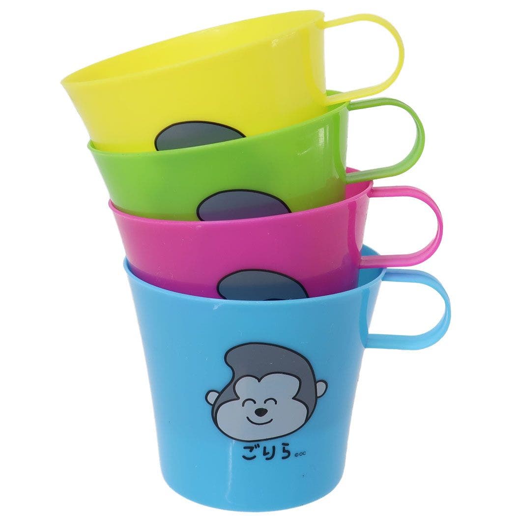 おえかきさん プラカップ カラフルプラマグカップ4個セット[品番
