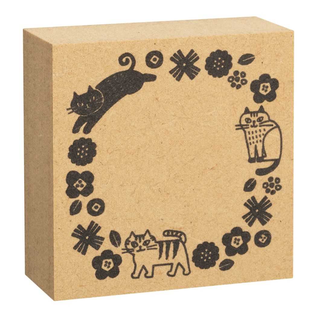 FIKA はんこ フレームスタンプ ネコ デコレ 手帳デコ かわいい