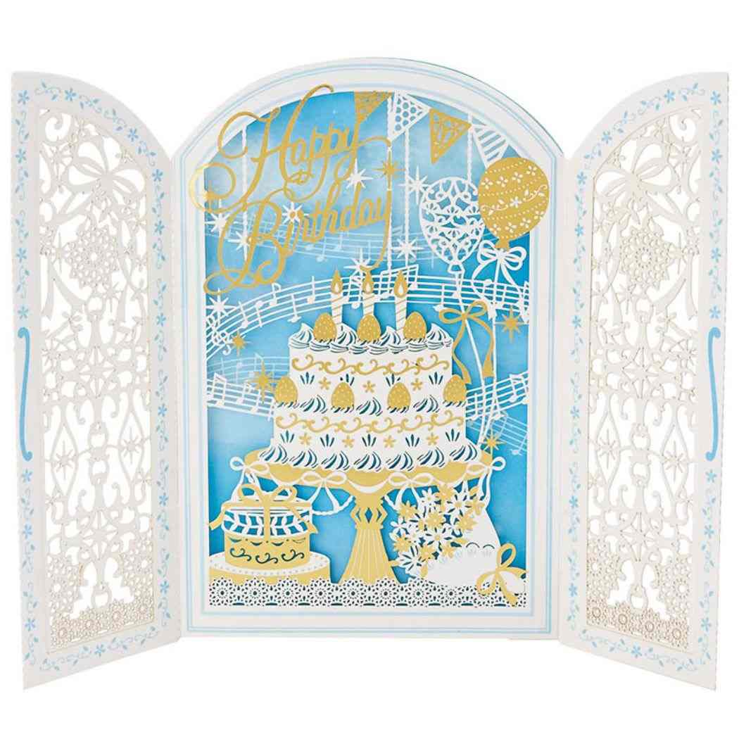 グリーティングカード バースデーカード 立体レーザーカット[品番