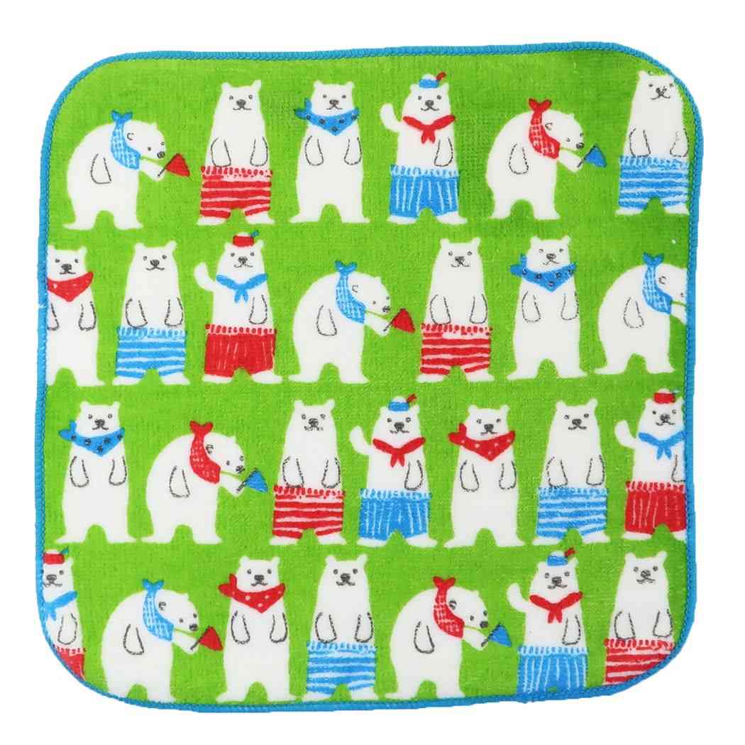 ミニタオル ハンカチタオル しろくま ミントイン 汗拭きタオル 男の子