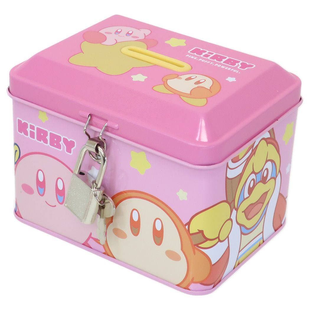 星のカービィ 貯金箱 カギ付き缶バンク[品番：BREW0107914