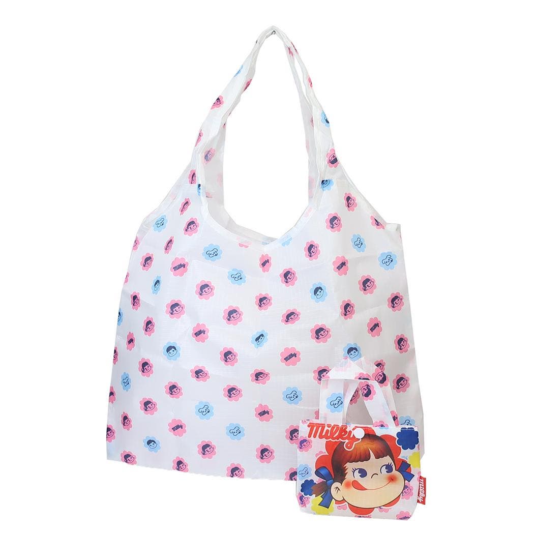 不二家のペコちゃん エコバッグ 折りたたみショッピングバッグ