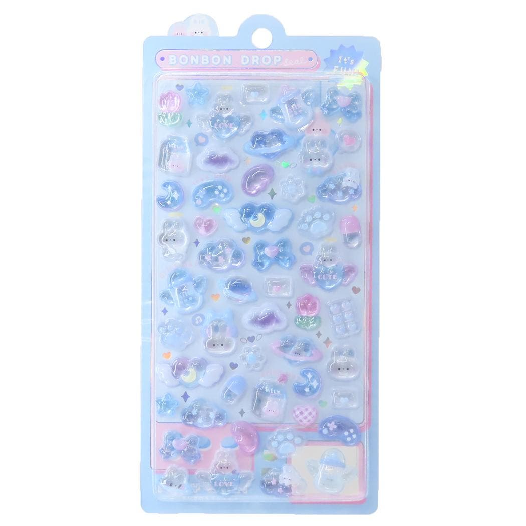 シールシート ボンボンドロップシール みずいろボンボン[品番