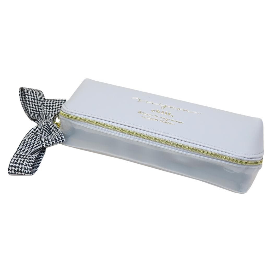 リボンステーショナリー ペンケース スリムオープントレーペンポーチ