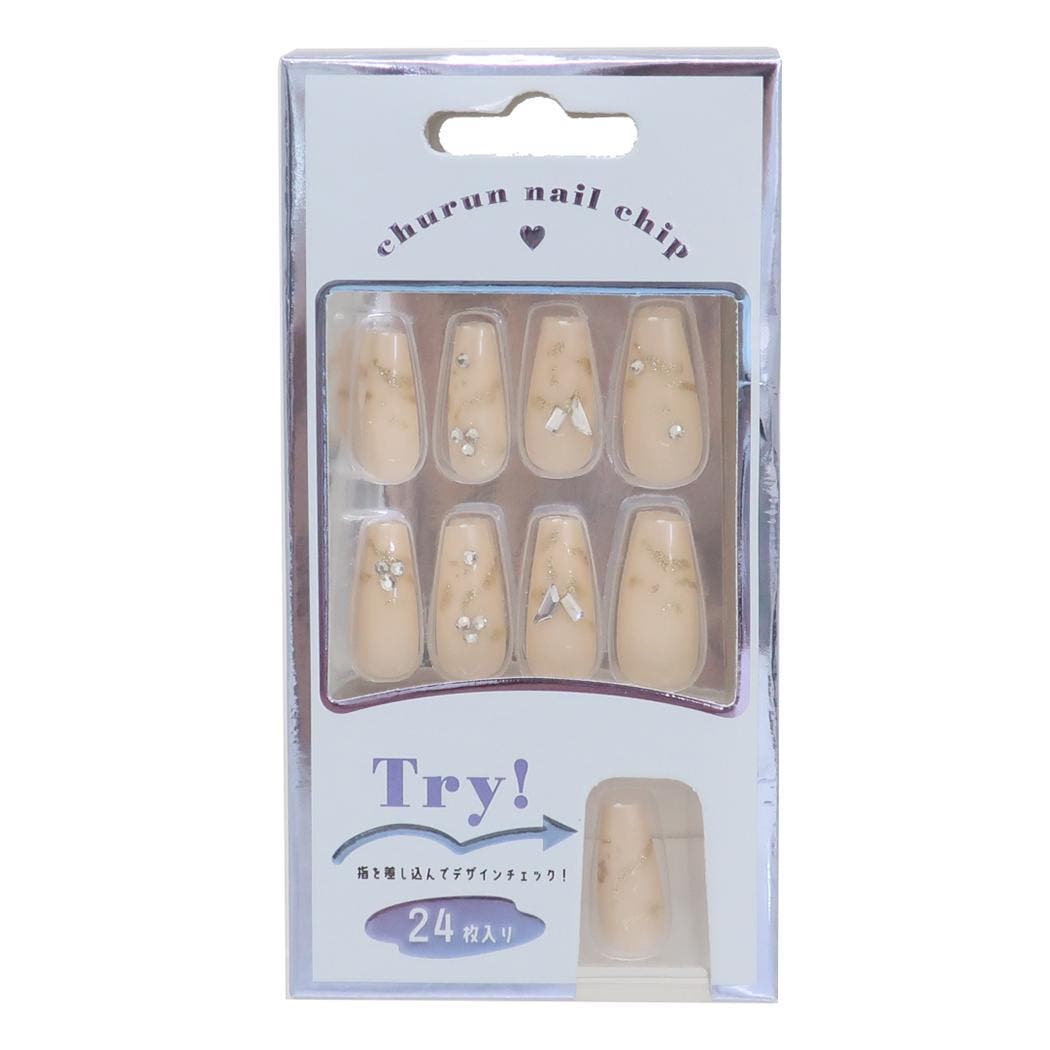 コスメ雑貨 ネイルチップ ロングスクエアタイプ[品番：BREW0148383