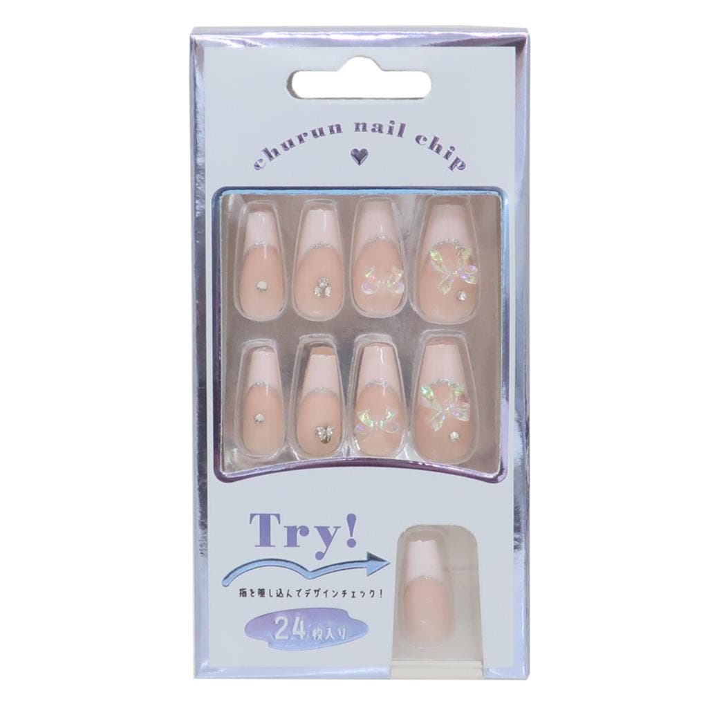 コスメ雑貨 ネイルチップ ロングスクエアタイプ[品番：BREW0148386