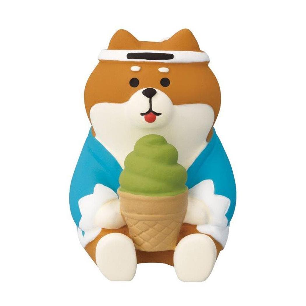 マスコット 新撰組わんこ 抹茶ソフト デコレ インテリア