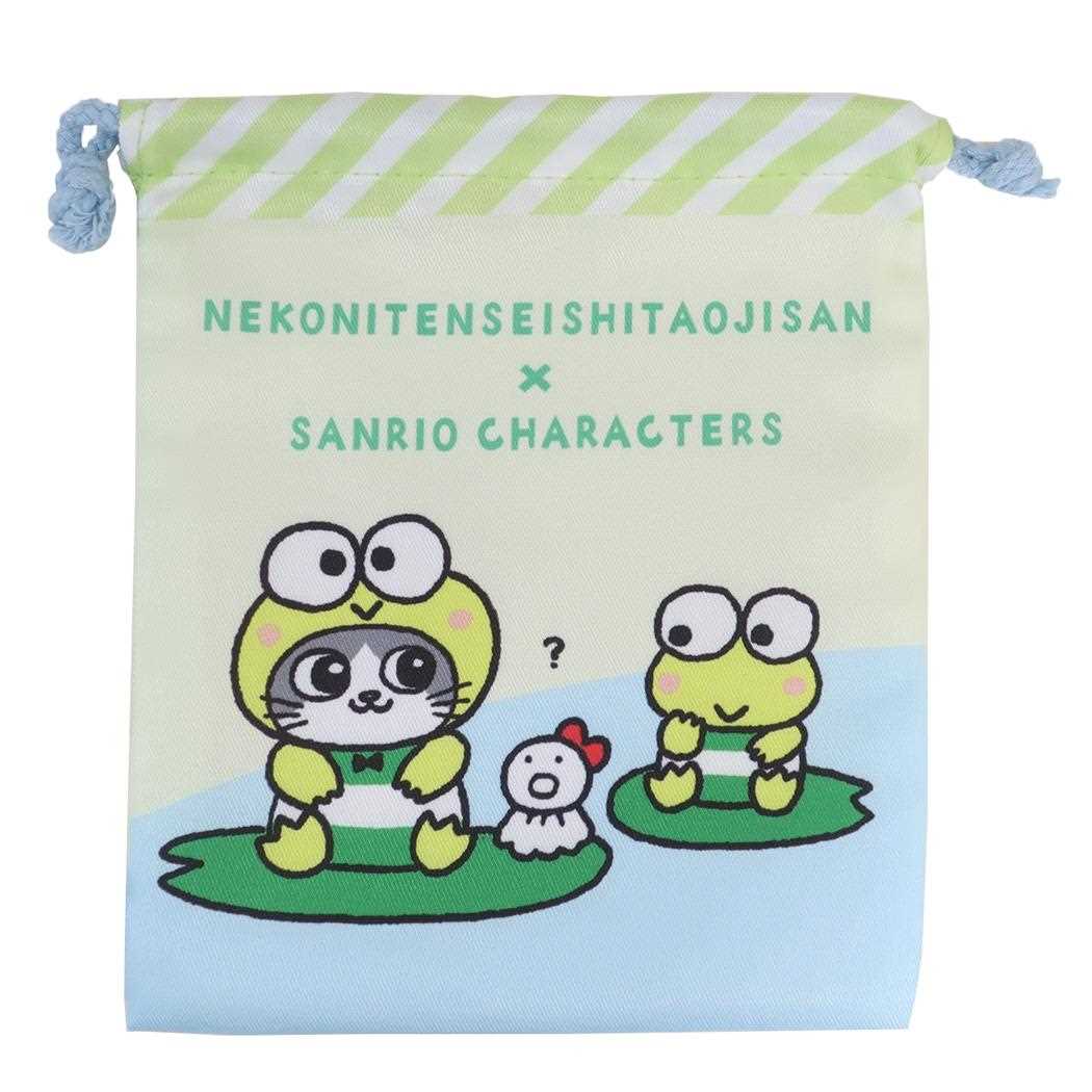 ねこに転生したおじさんxサンリオキャラクターズ 巾着袋