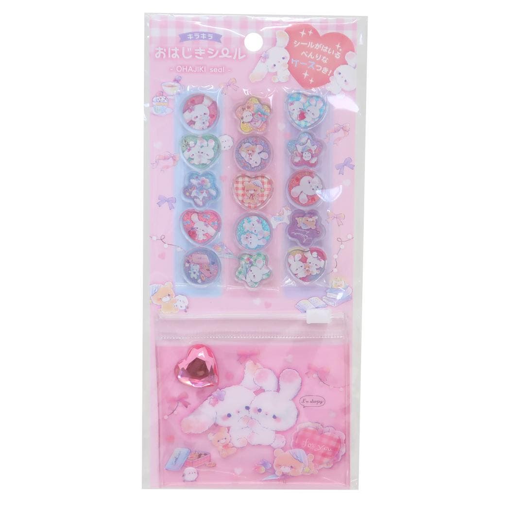 シールシート キラキラおはじきシール おやすみバニー[品番