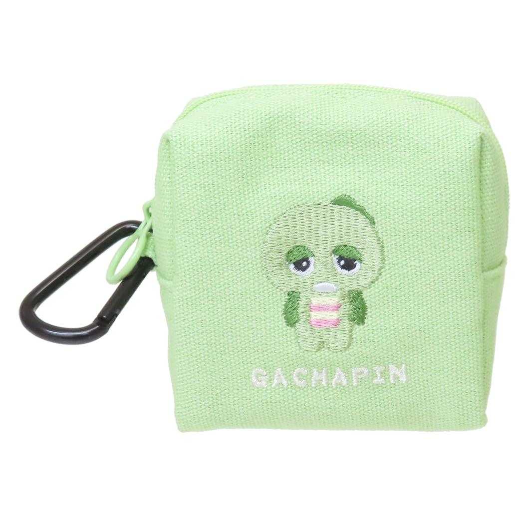 【早い者勝ち】ガチャピン ふわふわフェイスポーチ カラビナ付き ガチャピン＆ムック ミニポーチ カラビナ付きミニポーチ[品番