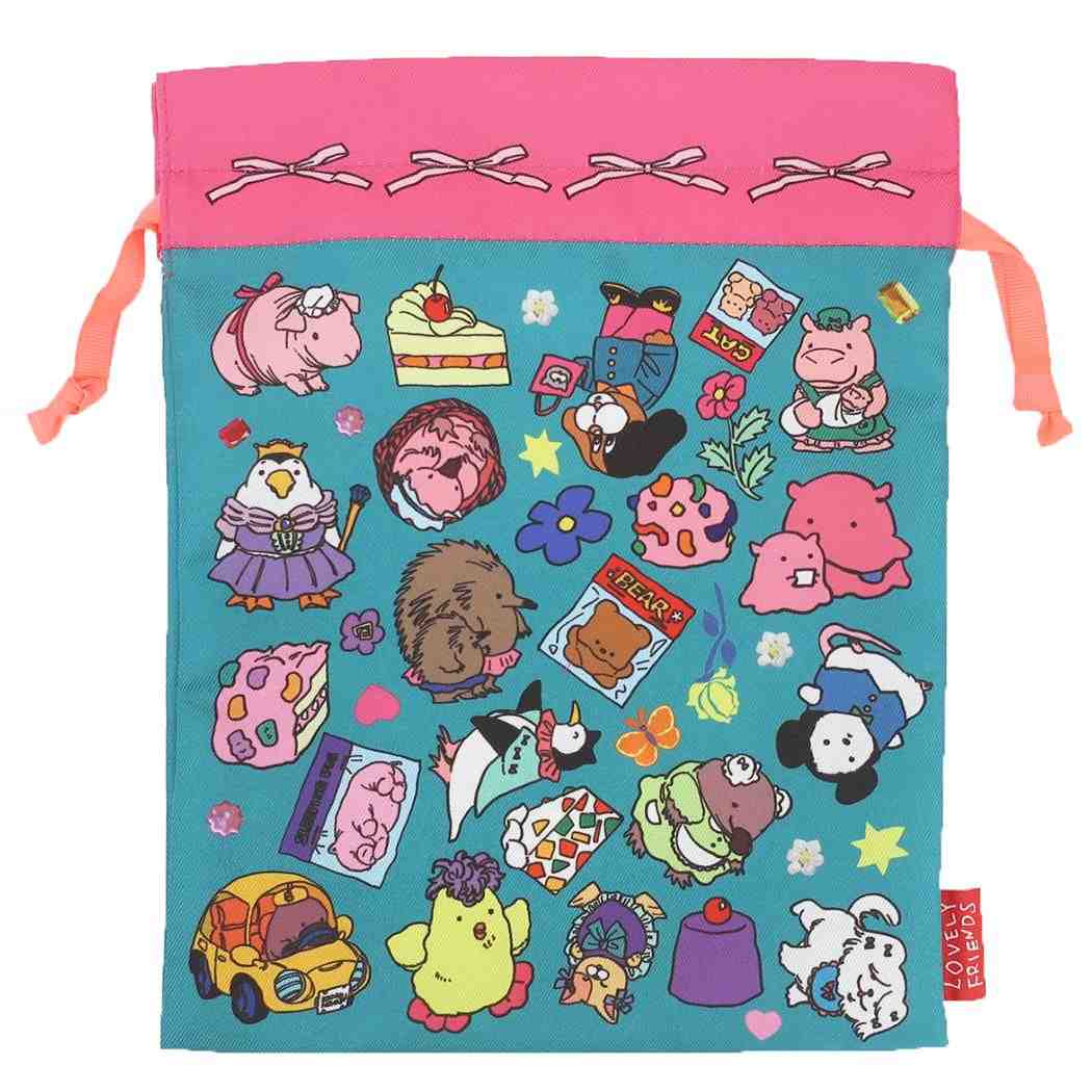 ラブリーフレンズ 巾着袋 巾着M[品番：BREW0174004]｜cinemacollection