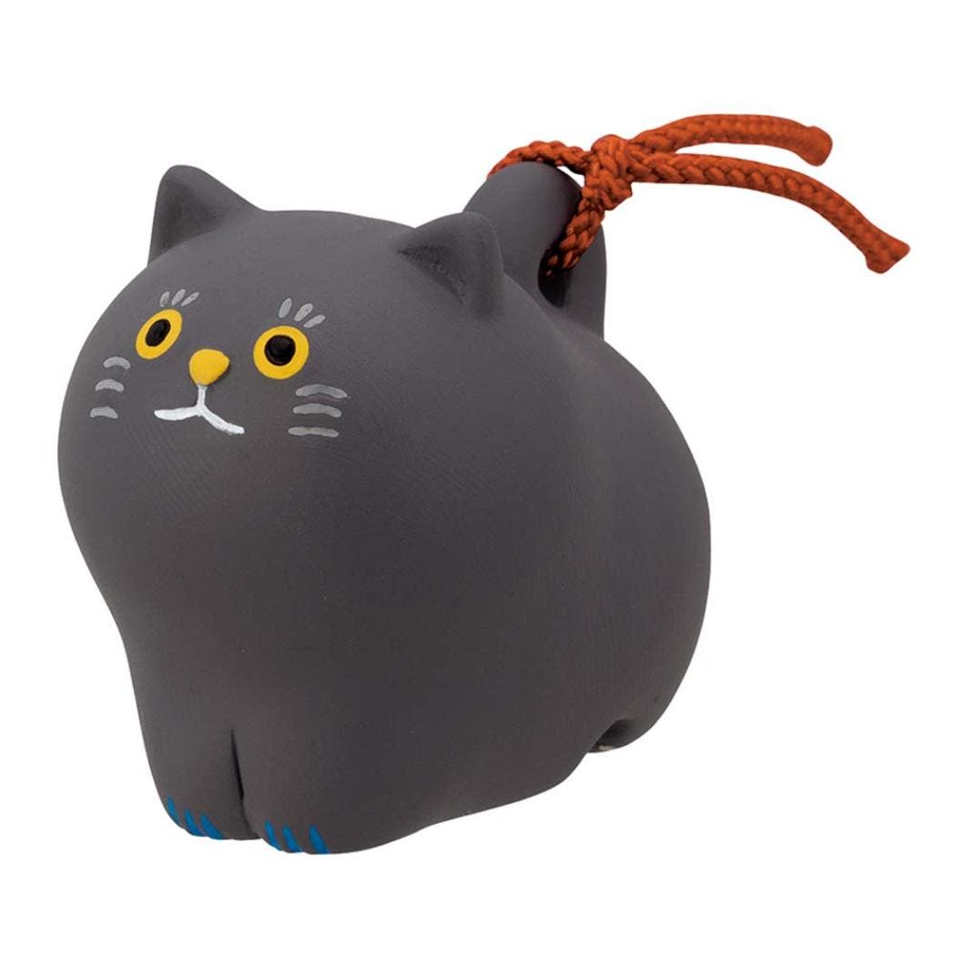 インテリア雑貨 にゃん福土鈴 クロ ねこ デコレ 置物 かわいい