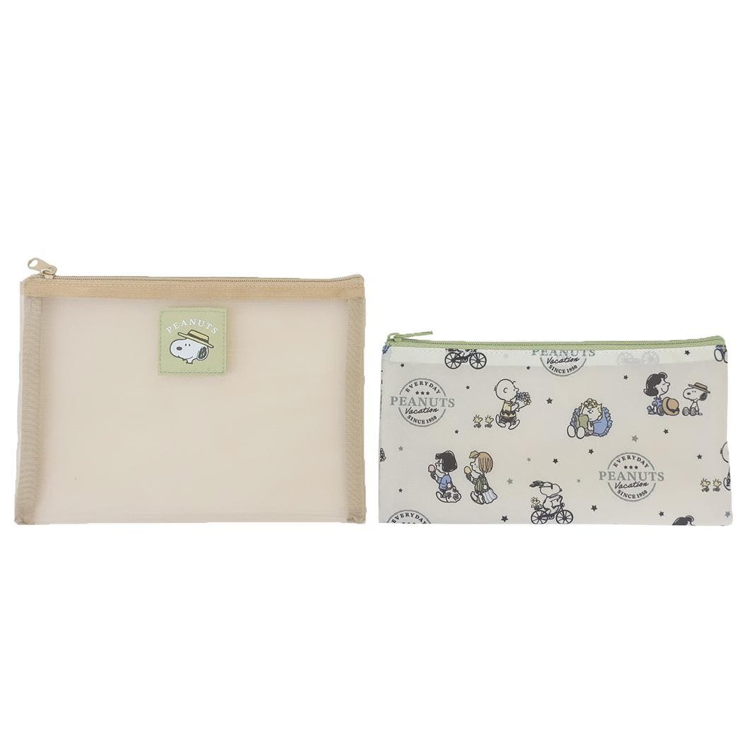 スヌーピー フラットポーチ ポーチ2点セット[品番：BREW0178223