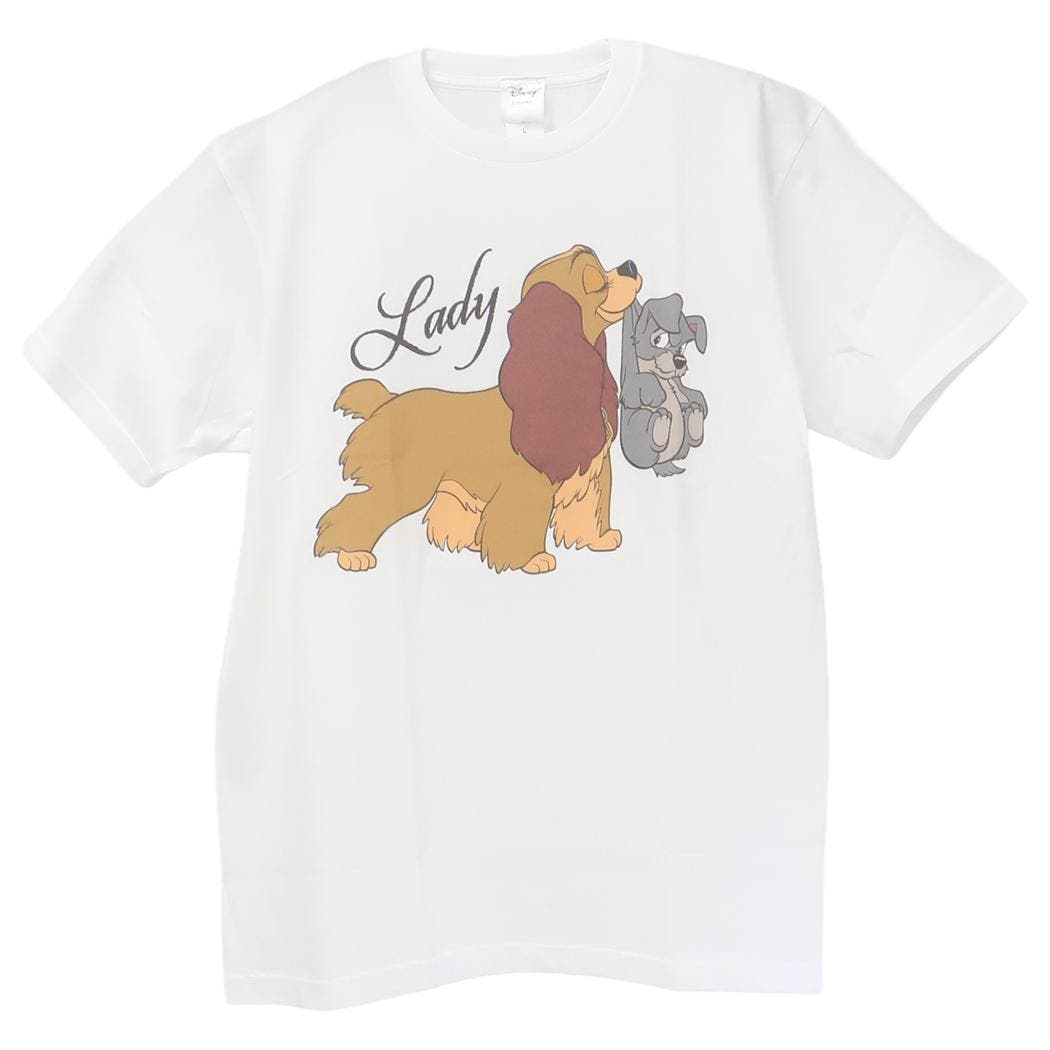 Disney 90s ユーロ企画 わんわん物語 poster t shirt Disney 90s ユーロ企画 わんわん物語 poster t shirt