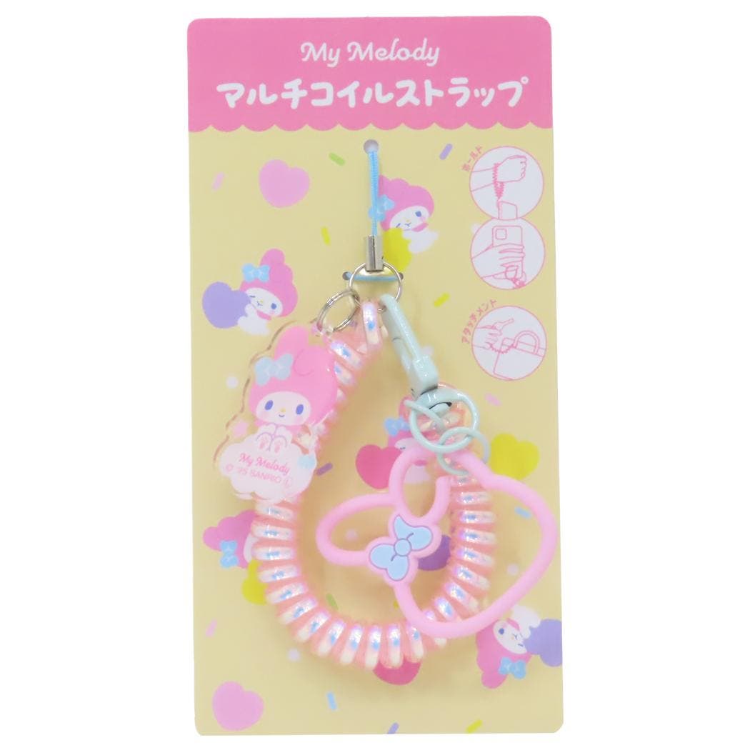 マイメロディ生茶ストラップ マイメロディ ストラップチャーム マスコット付き 目印 めじるし ワン