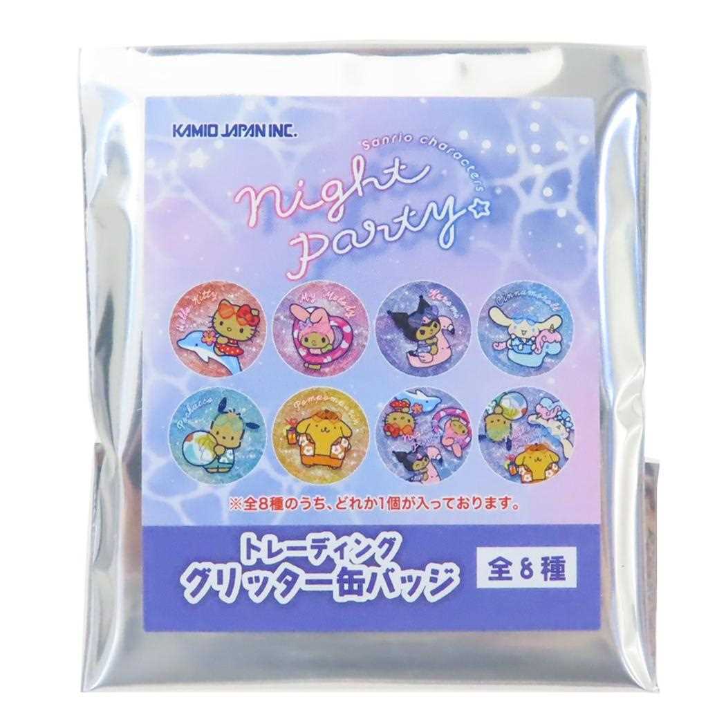 サンリオキャラクターズ 缶バッジ トレーディンググリッター缶バッジ
