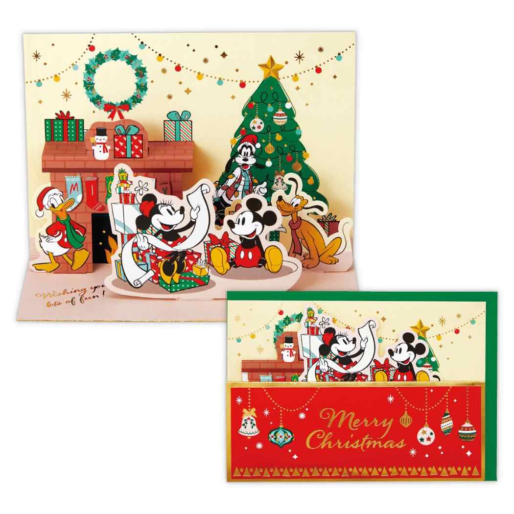 ディズニーキャラクター クリスマスカード 立体カード[品番