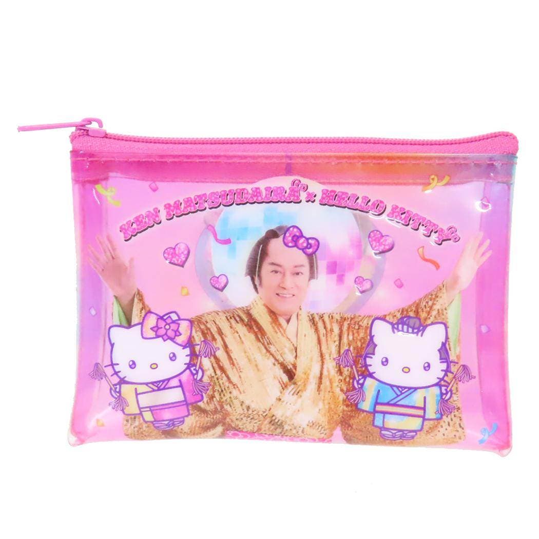 マツケンサンバxハローキティ ミニポーチ クリアフラットポーチ[品番