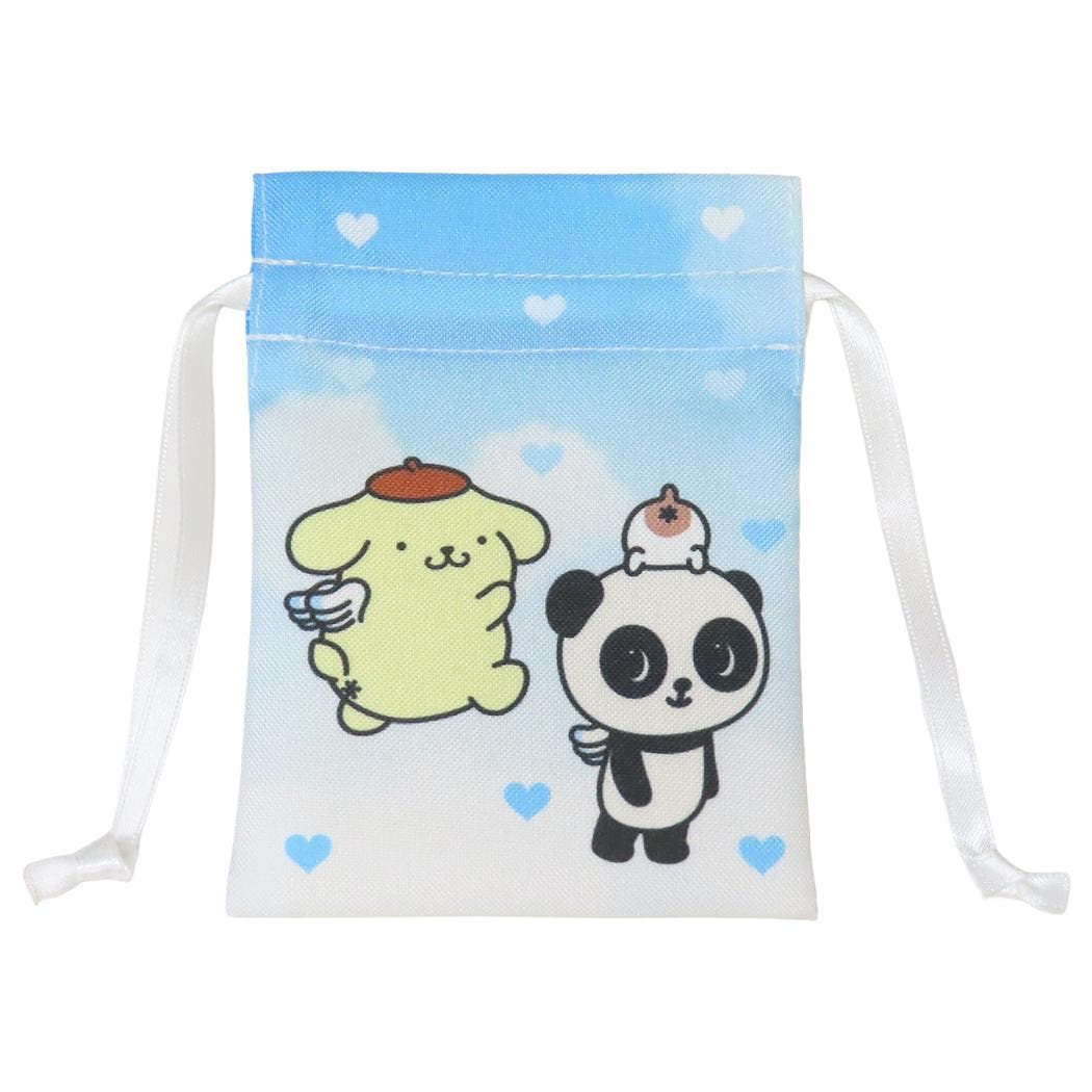 サンリオ　ハンカチ・巾着袋セット〜BOX72 パンシェルxサンリオキャラクターズ ミニ巾着袋 豆巾着[品番