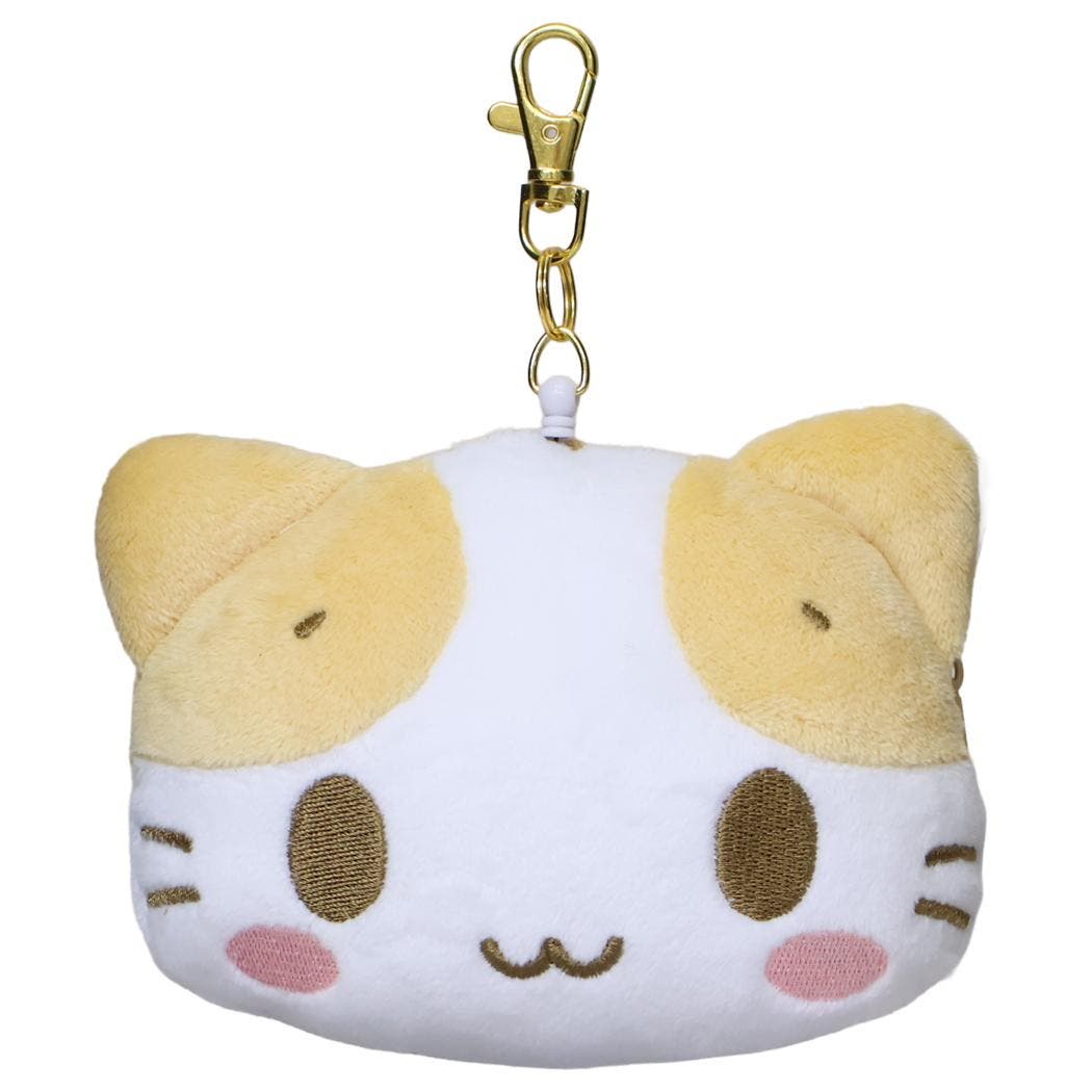 マシュマロみたいなふわふわにゃんこ 定期入れ リール付きフェイスパス