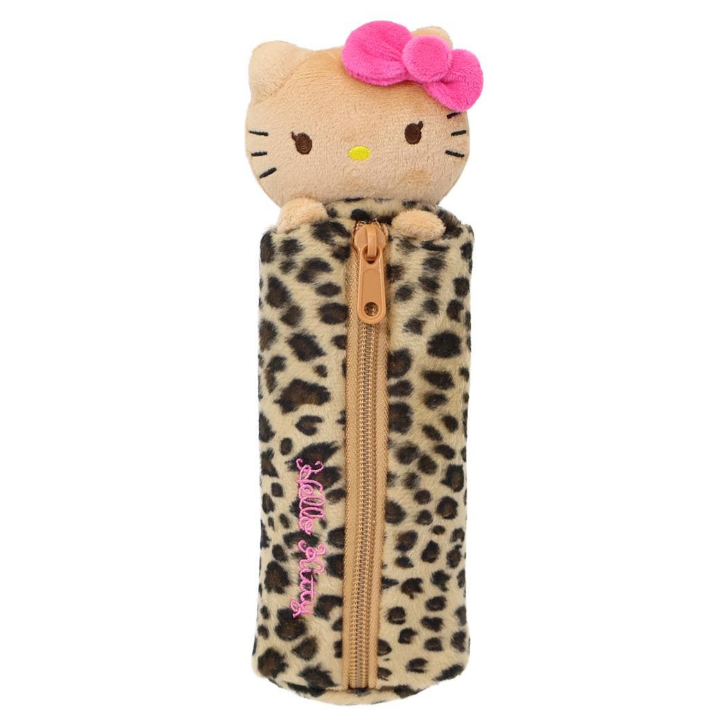 ハローキティ ペンケース ヒョウ柄ぬいぐるみペンポーチ[品番