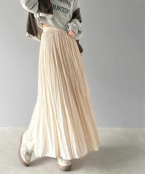 ふわり、揺れる。一目置かれる魅惑のプリーツスカート[品番