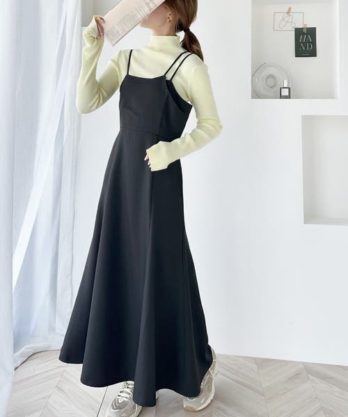 【美品】エンフォルド 23SS ベストレイヤードドレス ワンピース マキシ 人気 001.jpg